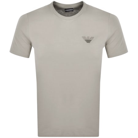 EMPORIO ARMANI ロゴ Tシャツ Emporio Armani Embroidered Logo T Shirt Beige | Mainline